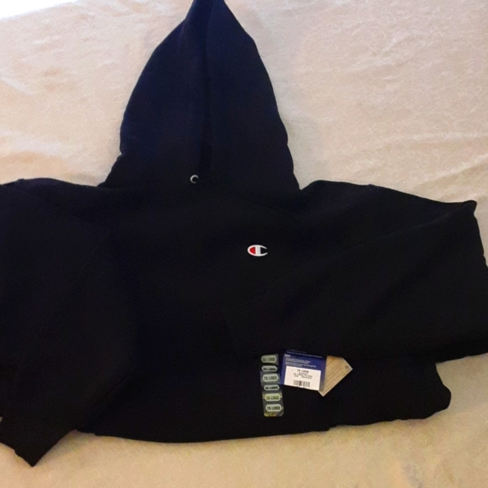 Mens Black 2XL Reverse Weave Heavyweight Champion Sweatshirt